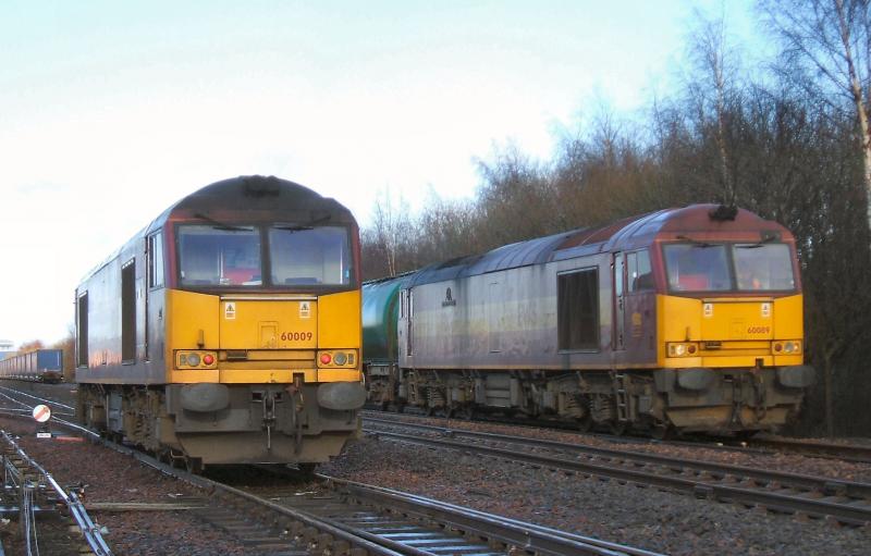 Photo of The last time we'll see 2 Class 60's side by side at Fouldubs?