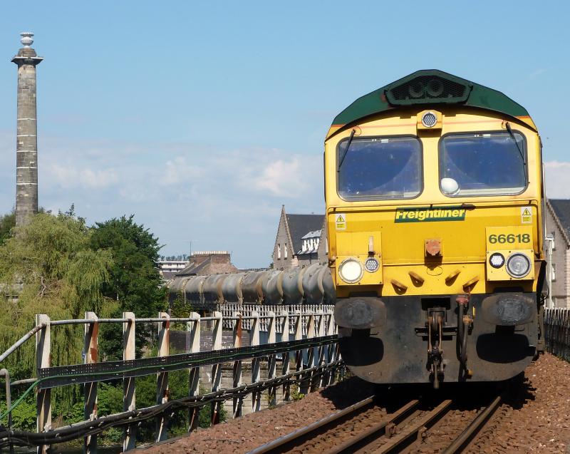 Photo of Northbound Cement crossing the River Tay at Perth 14-7-11