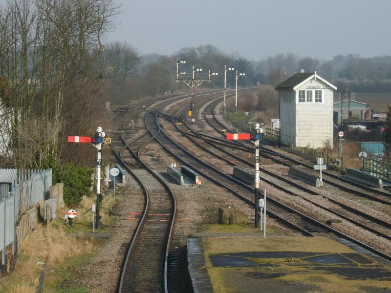 Photo of Barnetby looking East,  3rd March 2012.