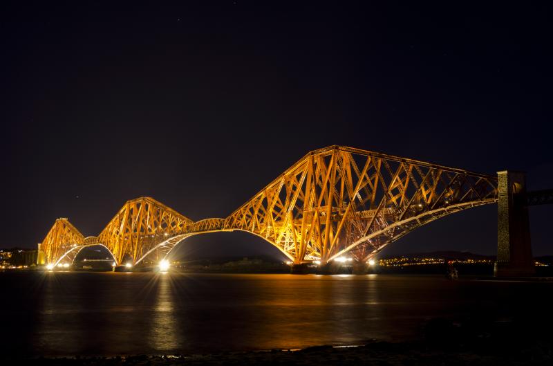 Photo of Forth Rail Bridge lit up!