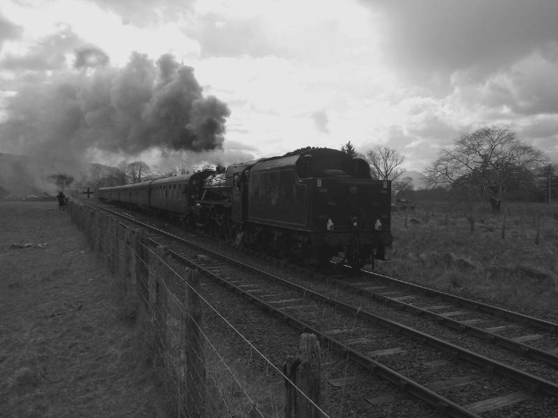 Photo of 45305 departs Strathcarron.