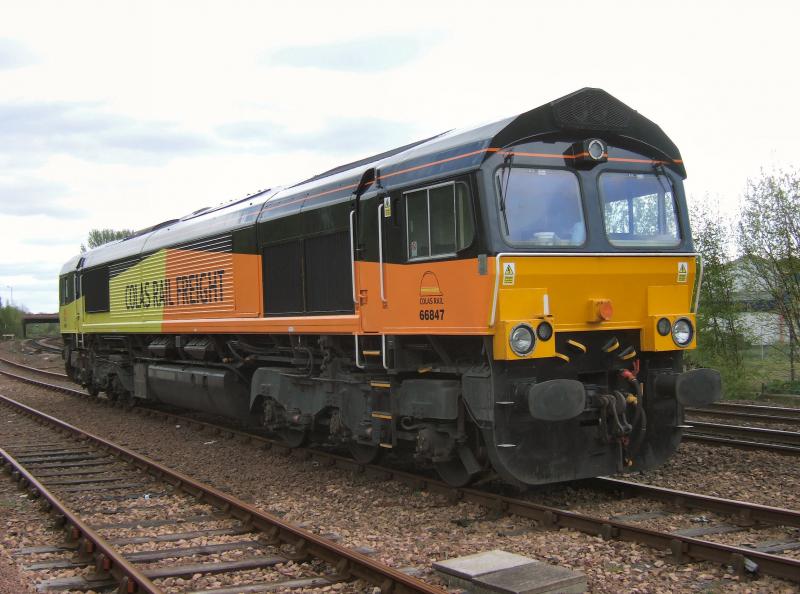 Photo of Stabled Colas 66847 at Stirling.