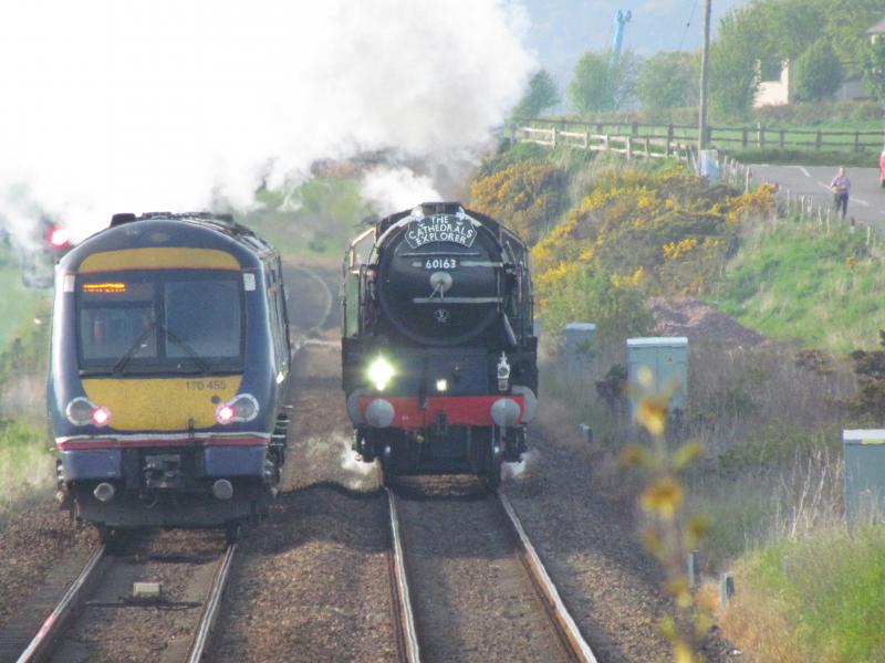 Photo of 60163 climbing the hill at Usan Jcn