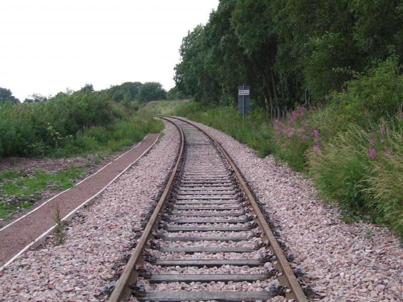 Photo of View towards mainline from level Crossing at Earlsest Loop