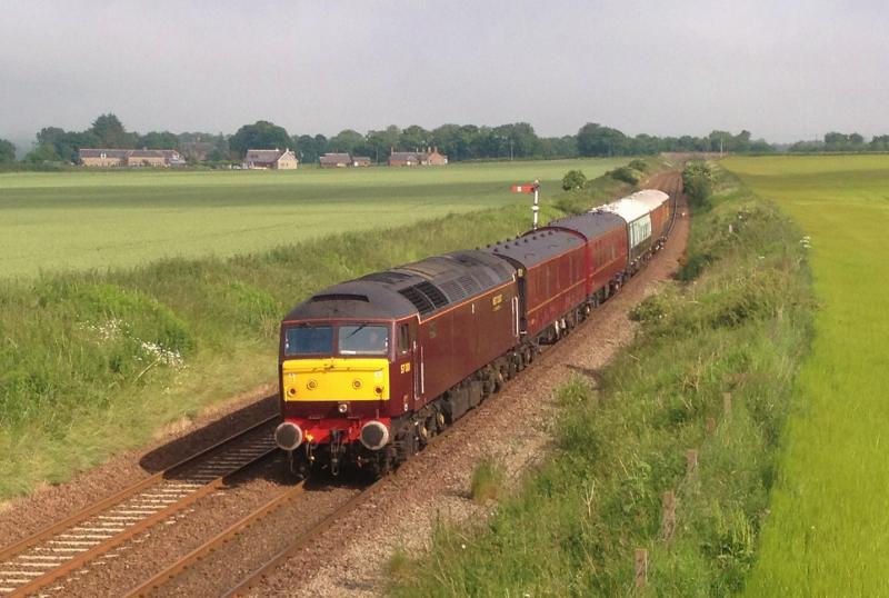 Photo of 57001 Queen of Scots passes Craigo