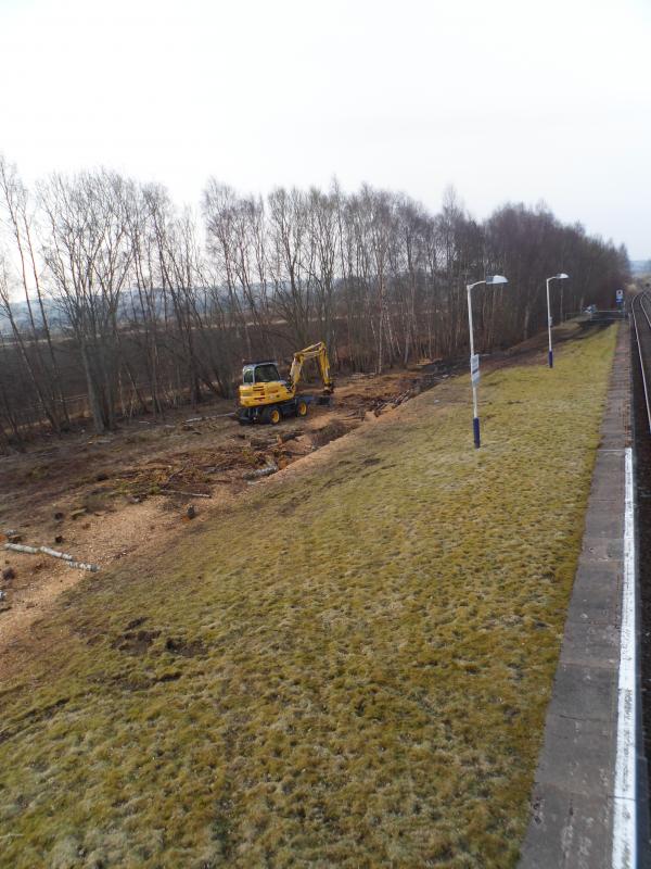 Photo of Works on the disused platform side at Dingwall