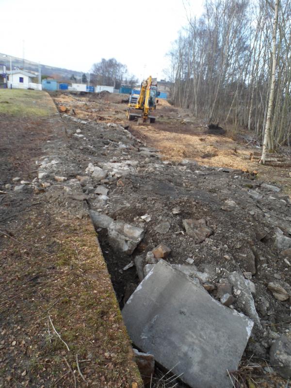 Photo of Works on the disused platform side at Dingwall