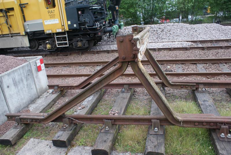 Photo of The buffer removed on 16.06.13 from the headshunt of Stirling Engineer's Sidings.