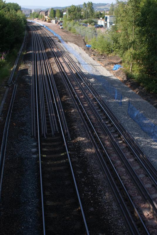 Photo of The view north from Kerse Road Bridge on 21.07.13