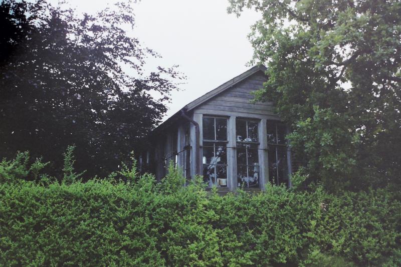 Photo of Kippen Box, now in use as a greenhouse.