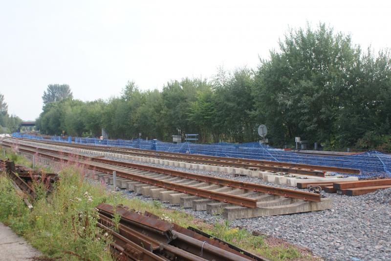 Photo of The northern extent of the new loop and Engineer's siding at Stirling Middle 25.08.13