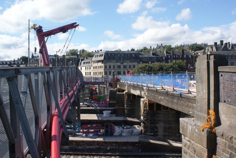 Photo of 2 spans gone, 3 to go at Shore Road