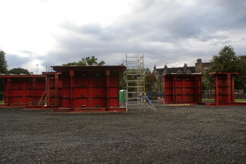 Photo of Bridgehaugh Green's temporary sculptures 08.09.13