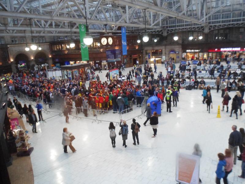 Photo of Scotland V Belgium Supporters at Glasgow Central