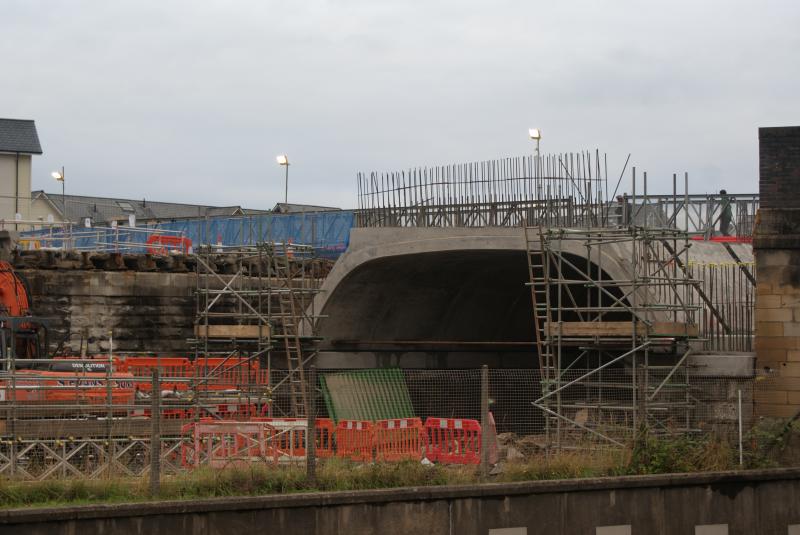 Photo of The outer Con-arch sections at Shore Road Span 5 were placed last night