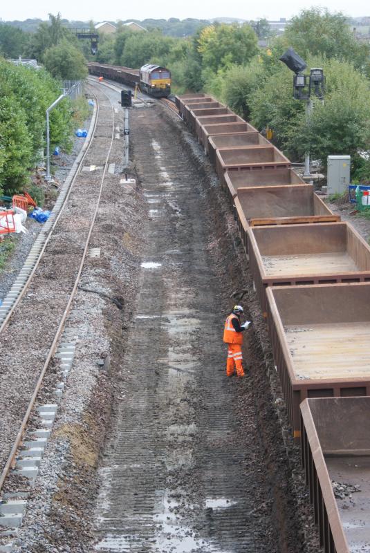 Photo of The view south from Kerse Road on the morning of  21.09.13