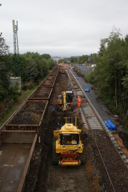 Photo of A wide angle  view north from Kerse Road on the morning of  21.09.13