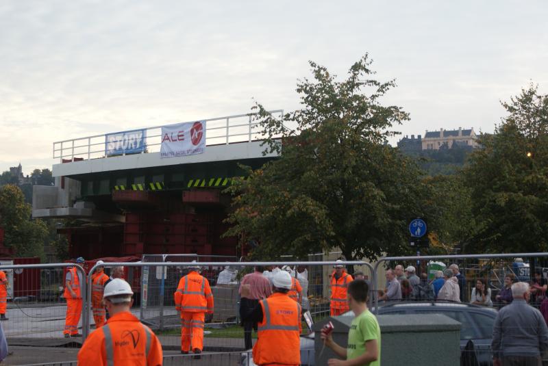 Photo of The new deck is moved ready to cross the road