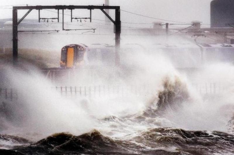 Photo of 380 in Scottish storm