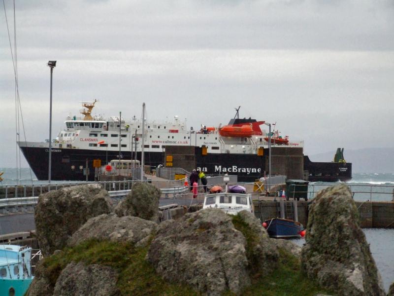 Photo of Clansman arrives at Scalasaig, Colonsay. It is very rare to see her down here.