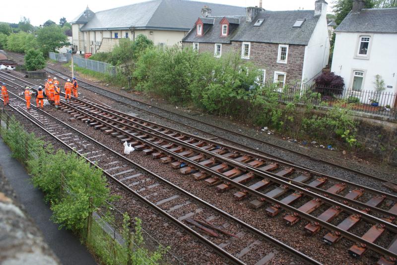 Photo of Track lowering at Dunblane 003