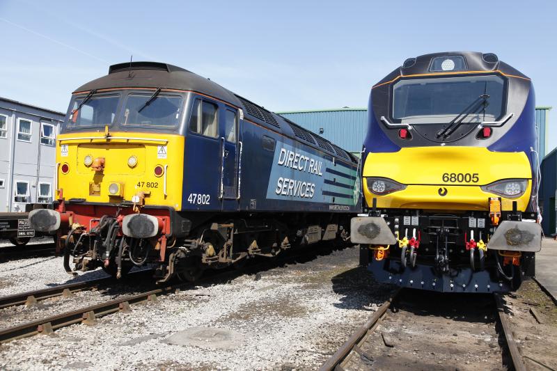 Photo of 47802 with 68005 at Kingmoor . 