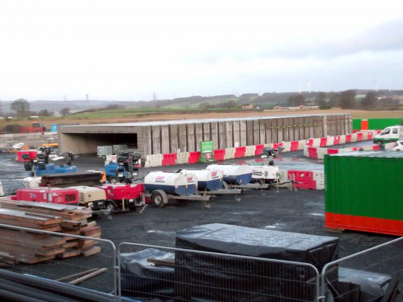 Photo of The new concrete structures in the compound