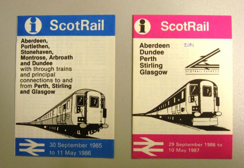 Photo of Pocket Timetables from mid 1980s