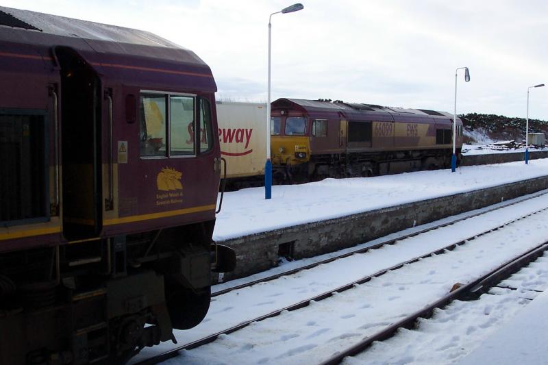 Photo of Two Freight Trains at Georgemas Junction - again !