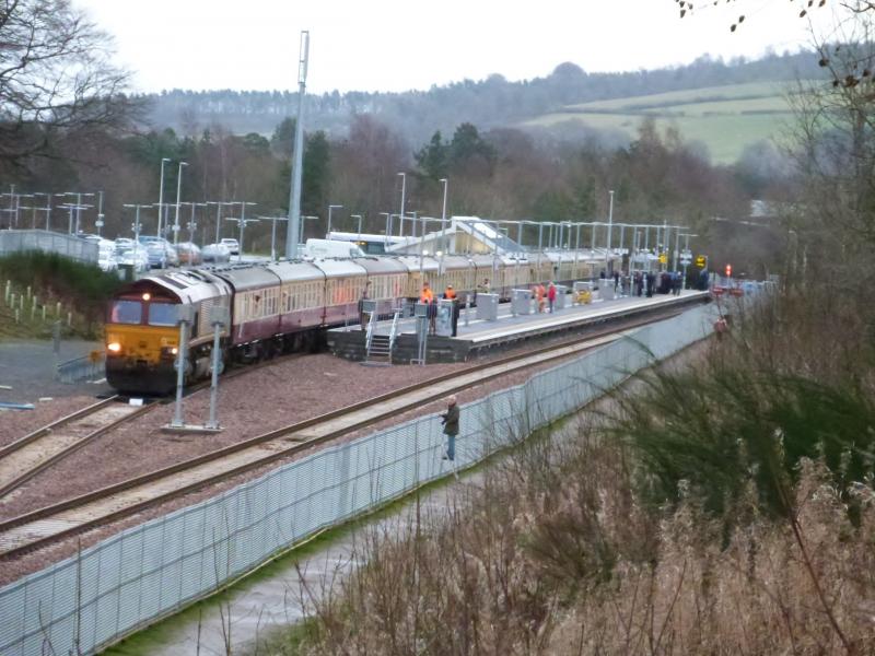 Photo of 66011 & 66003 at Tweedbank