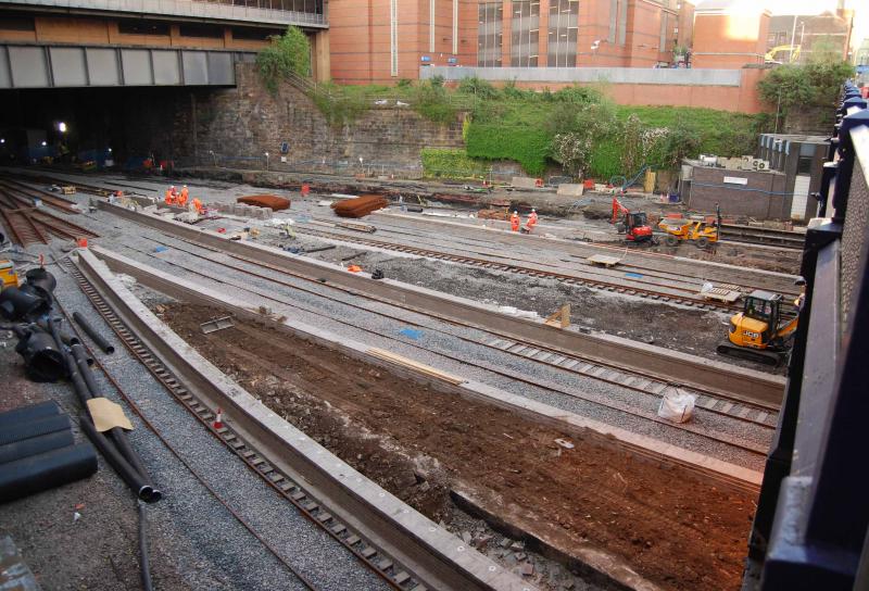 Photo of Track layout looking East