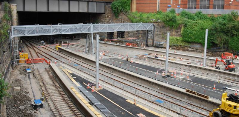 Photo of Signal Pods on Gantry & OHL Masts