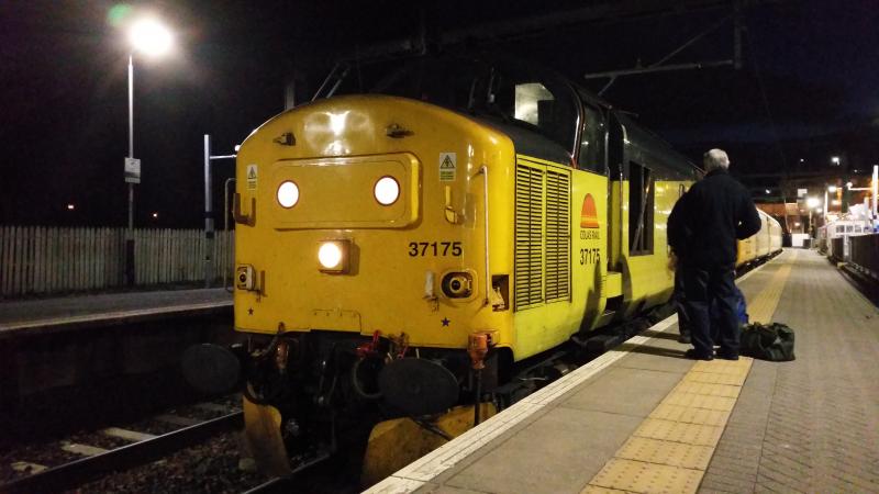 Photo of Colas 37175 at Springburn with PLPR Test Train (12-07-16)