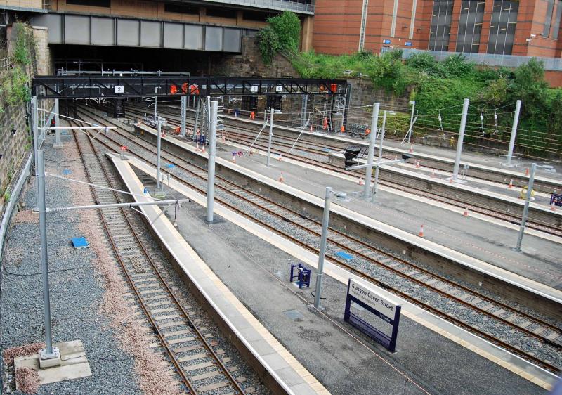 Photo of Queen Street Signal Gantry with staging removed