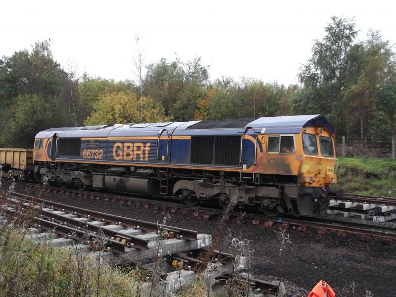 Photo of 66732 at Carmuirs worksite