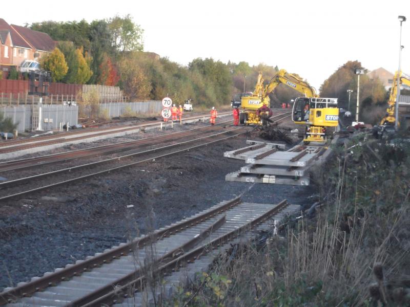 Photo of Another view of the Larbert engineering work