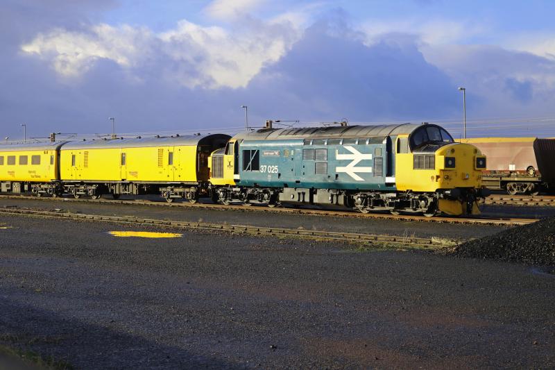 Photo of 37025 stabled in Falkland yard