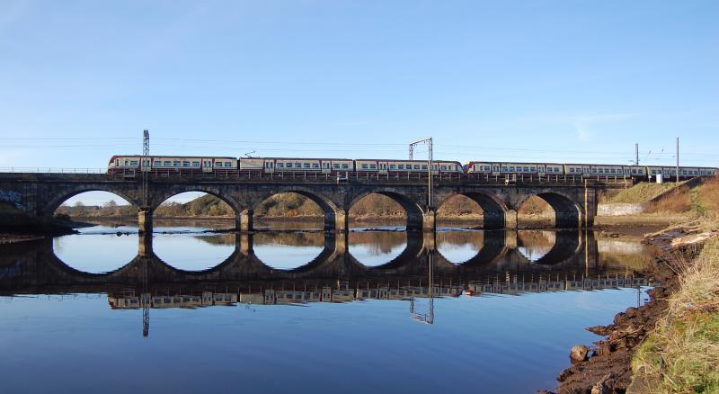 Photo of River Irvine reflection