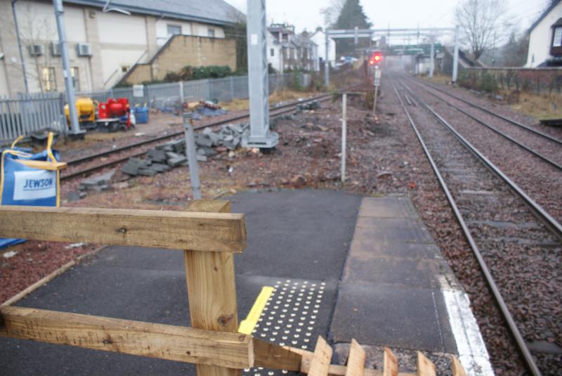 Photo of Dunblane P.2 temporary platform end fencing