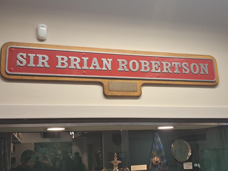 Photo of Sir Brian Robertson nameplate