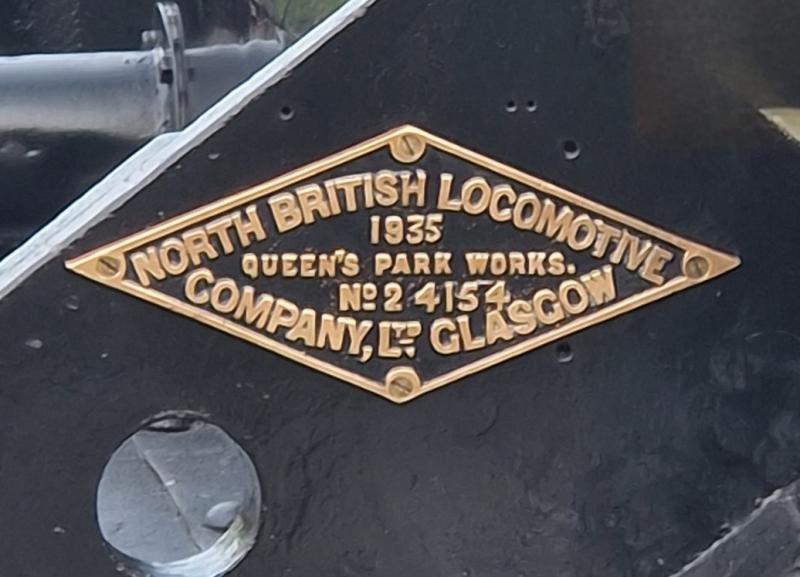 Photo of NBL builders plate on 45596