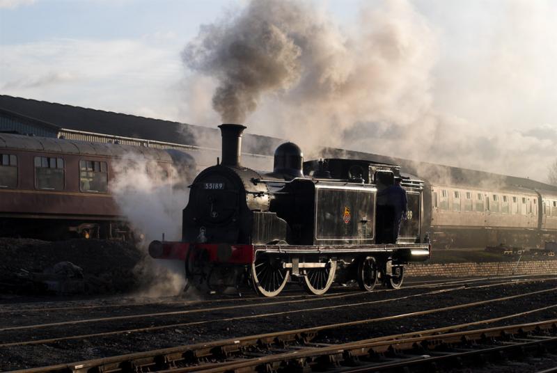 Photo of 55189 on Bo'ness depot at 08.40. 25 Feb 2009