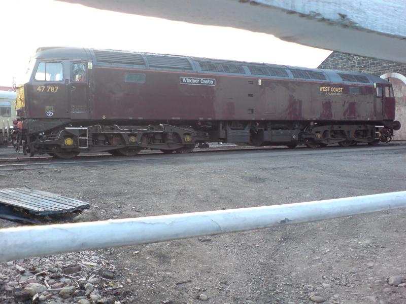 Photo of 47 787 stabled at the Strathspey Railway 