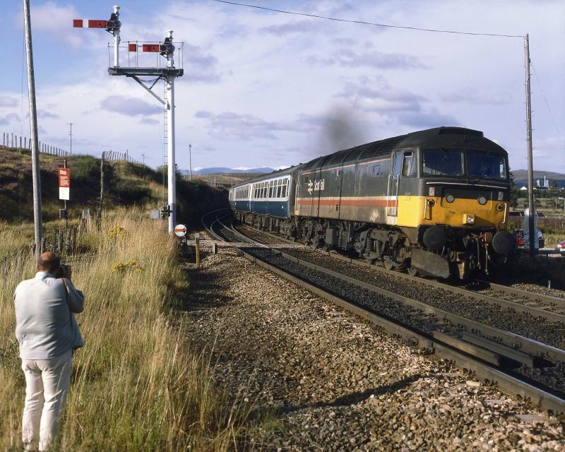 Photo of Now preserved 47643 does the honours in August 1990.