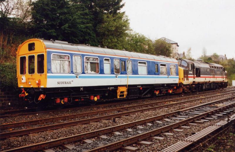 Photo of 37423 & Inspection coach 45020 at Dunblane