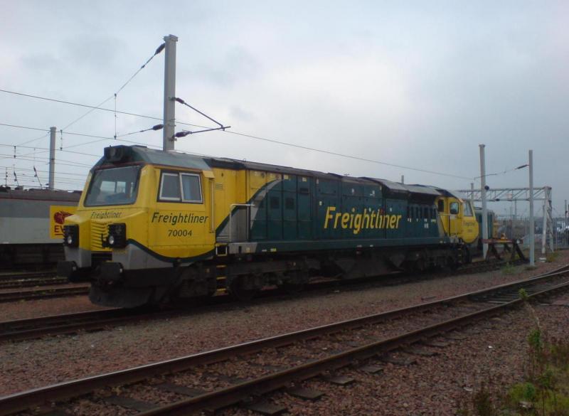 Photo of 70004 stabled at Mossend Yard