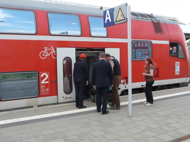 Photo of Power ramp on DBahn double decker