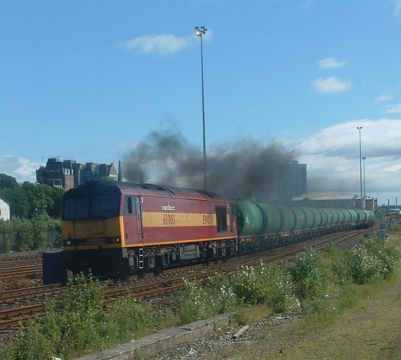 Photo of 60003 Linkswood departs Dundee Yard