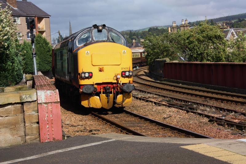 Photo of 37423 on rear of crewe-aberdeen northern belle ecs at perth